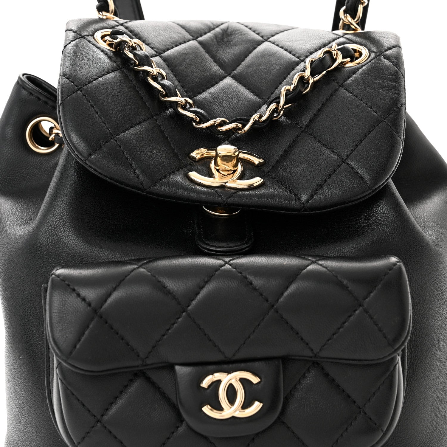 Chanel CC QUILTED LAMBSKIN Backpack - Rovelle Bags