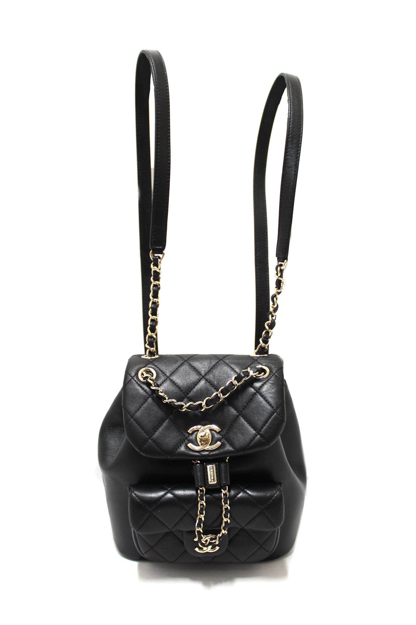 Chanel CC QUILTED LAMBSKIN Backpack - Rovelle Bags