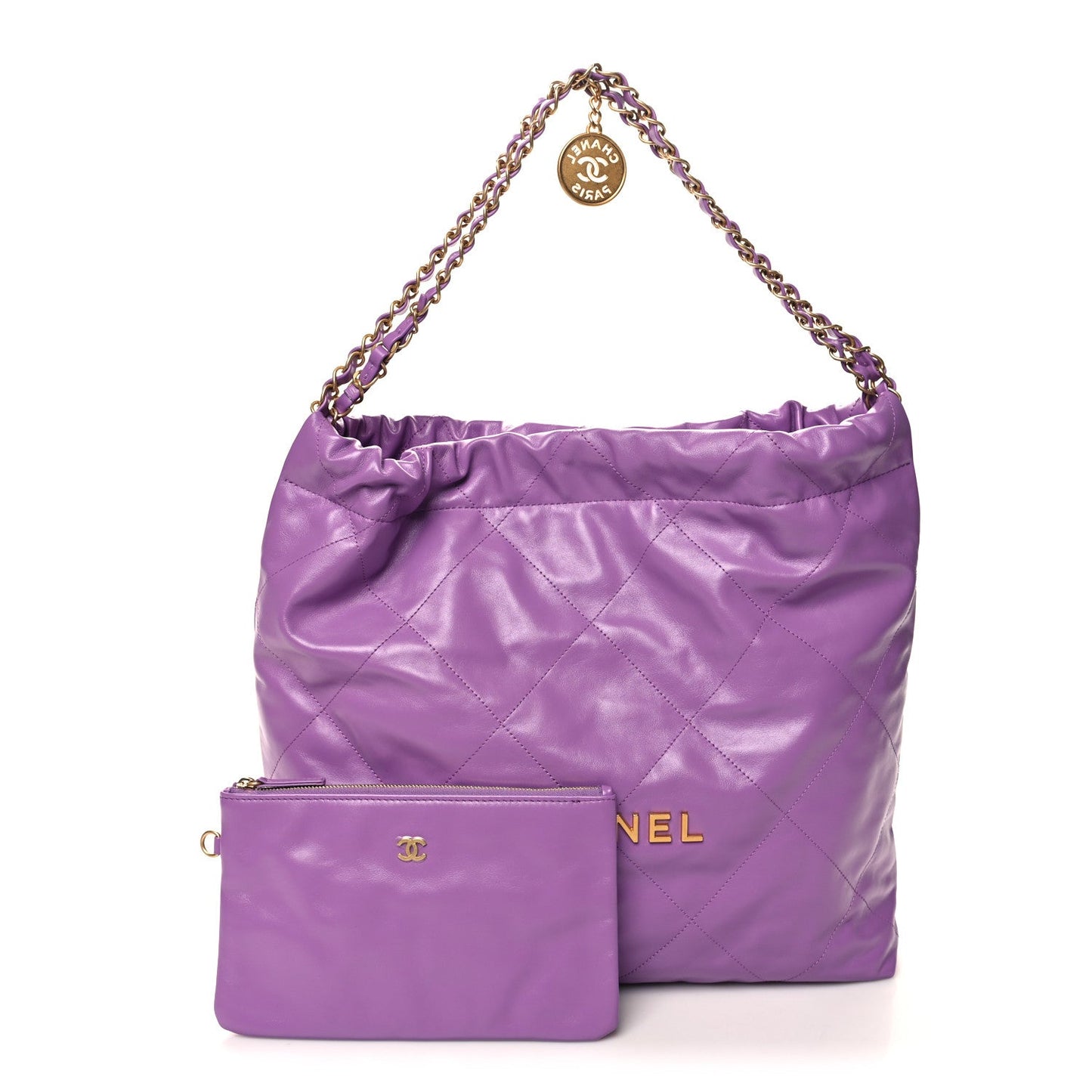 Chanel SHINY QUILTED CALFSKIN Shoulder Bag - Rovelle Bags