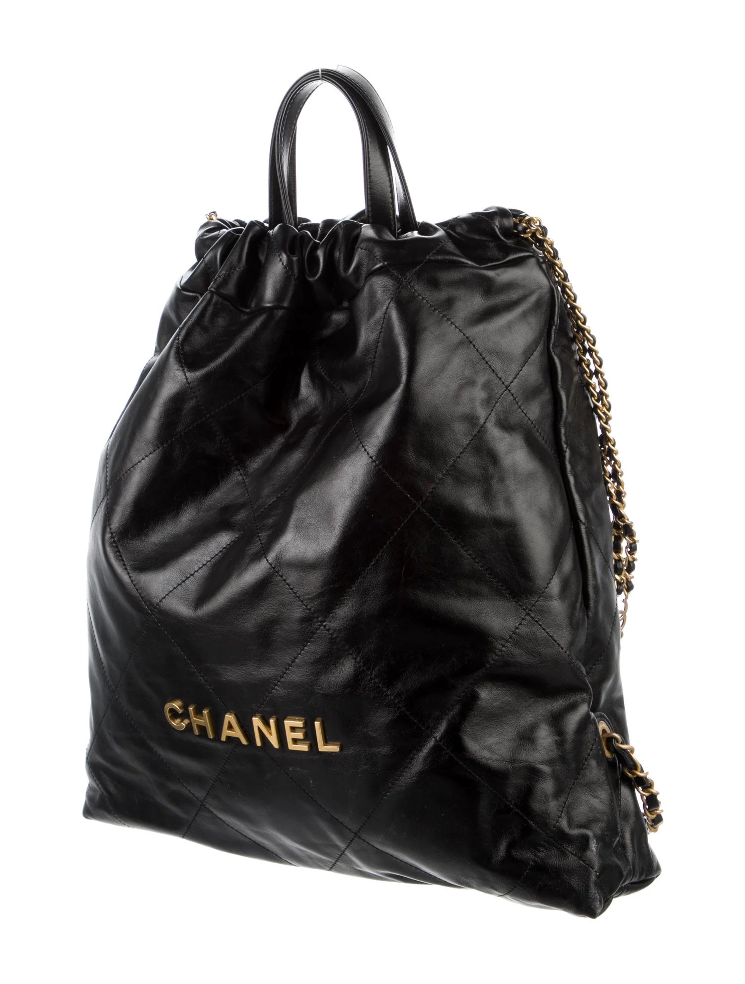 Chanel SHINY QUILTED CALFSKIN Backpack - Rovelle Bags