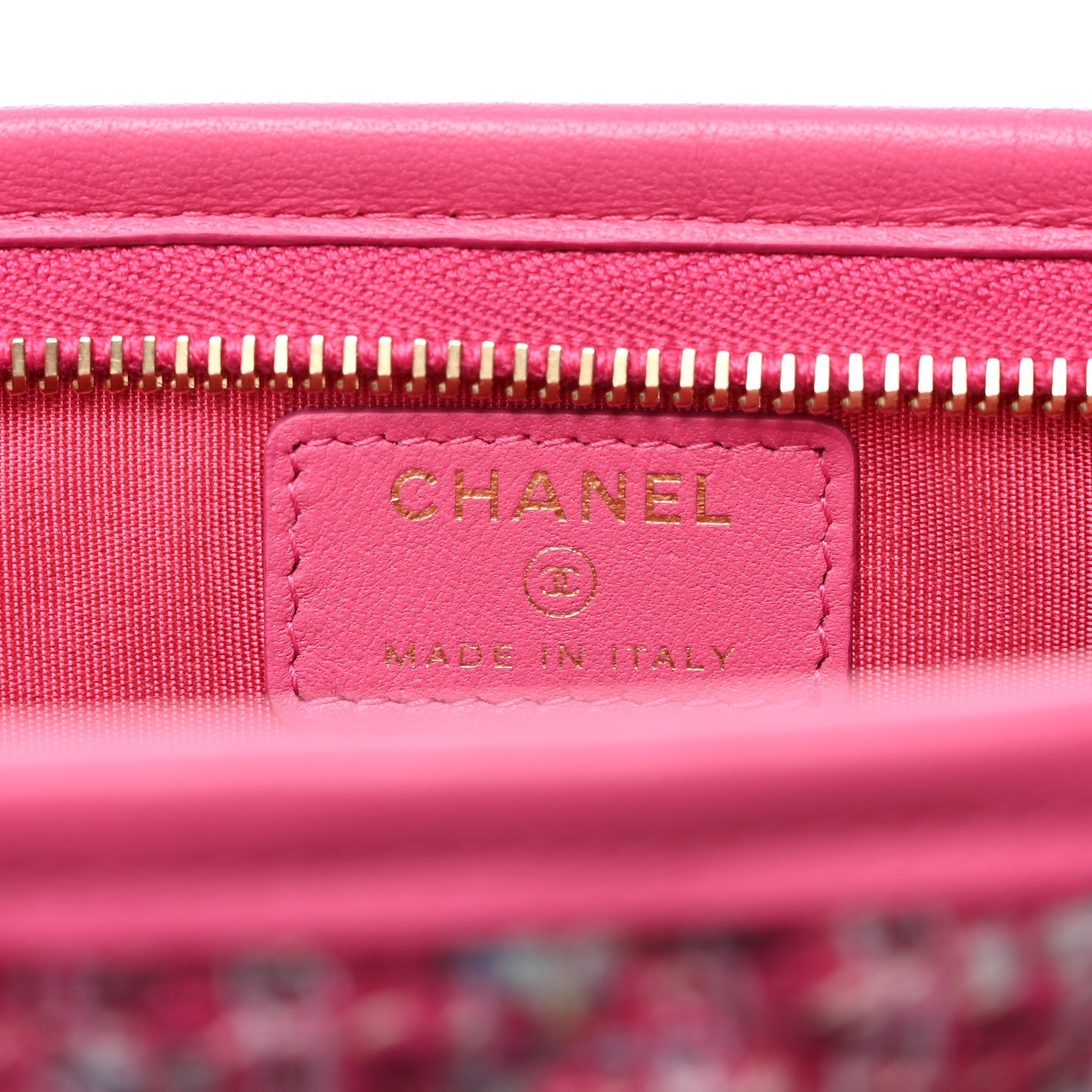 Chanel TWEED PVC LAMBSKIN Clutch Bag - Rovelle Bags