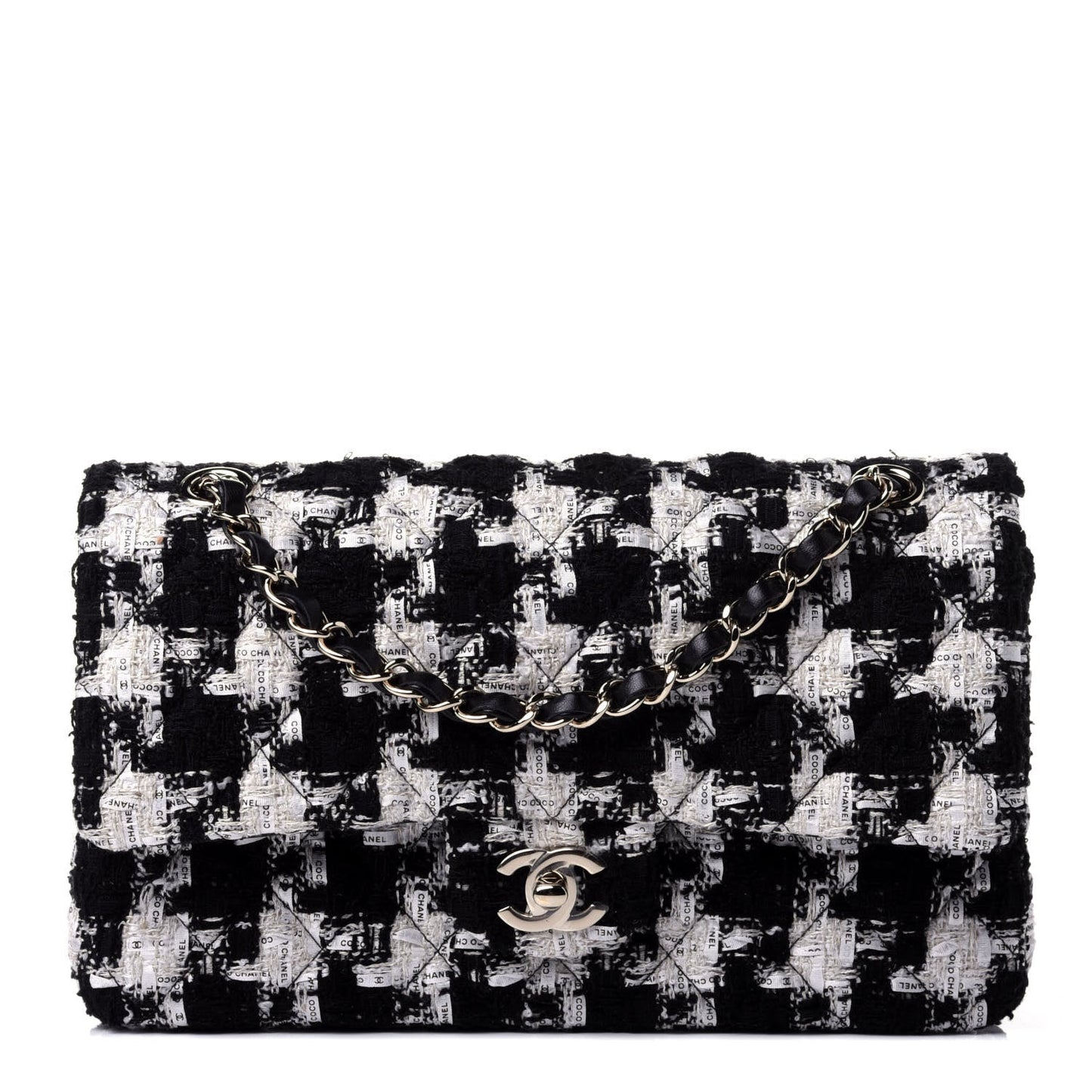 Chanel QUILTED TWEED DOUBLE Flap Bag - Rovelle Bags
