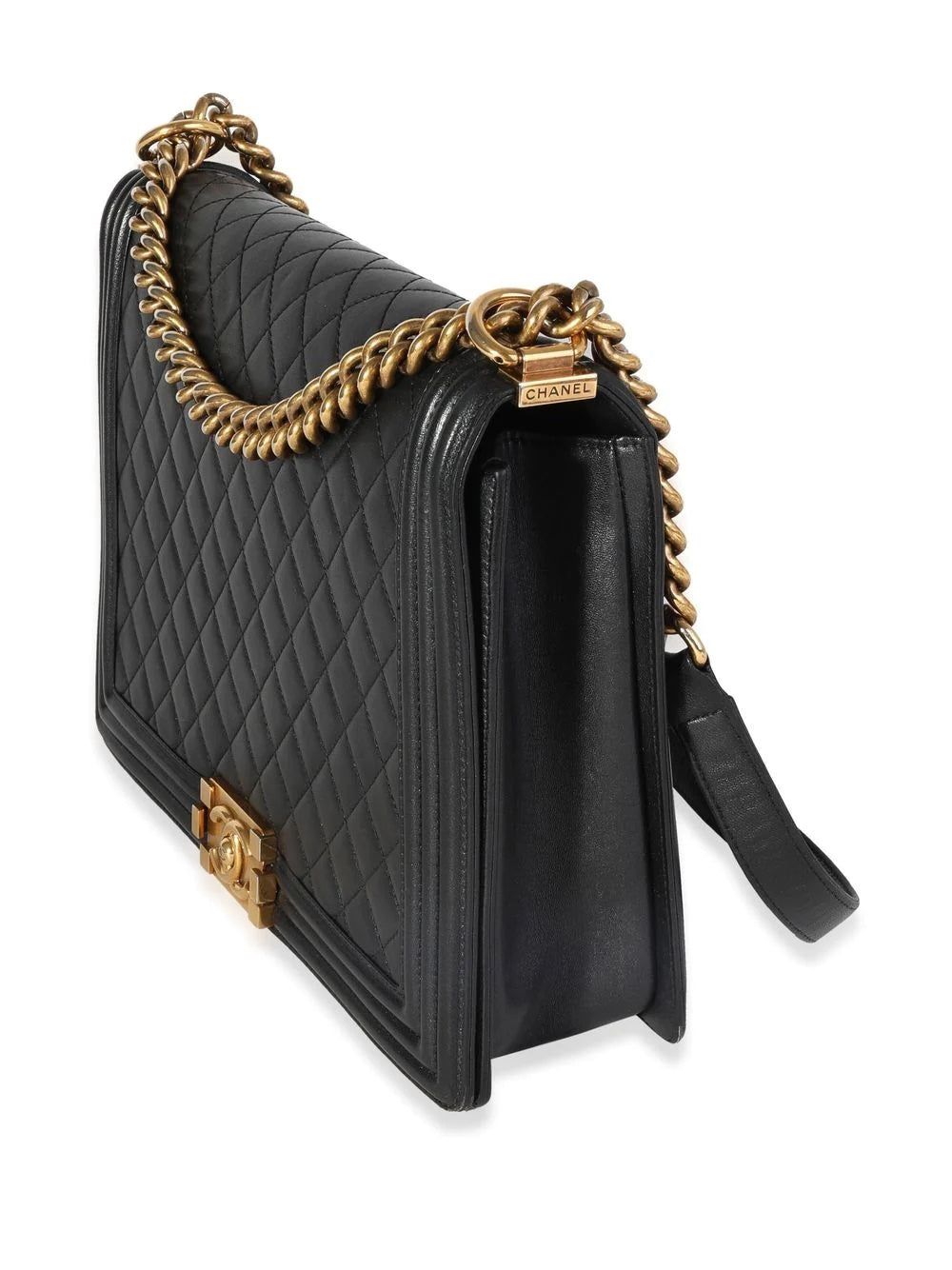 Chanel QUILTED LAMBSKIN XL BOY FLAP Flap Bag - Rovelle Bags