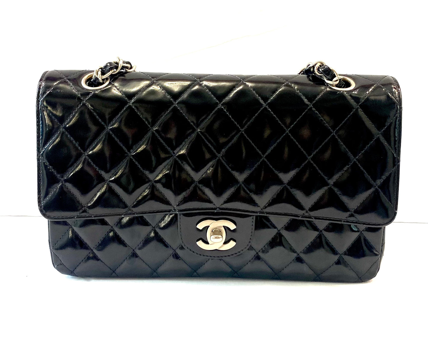 Chanel CLASSIC QUILTED PATENT Shoulder Bag - Rovelle Bags