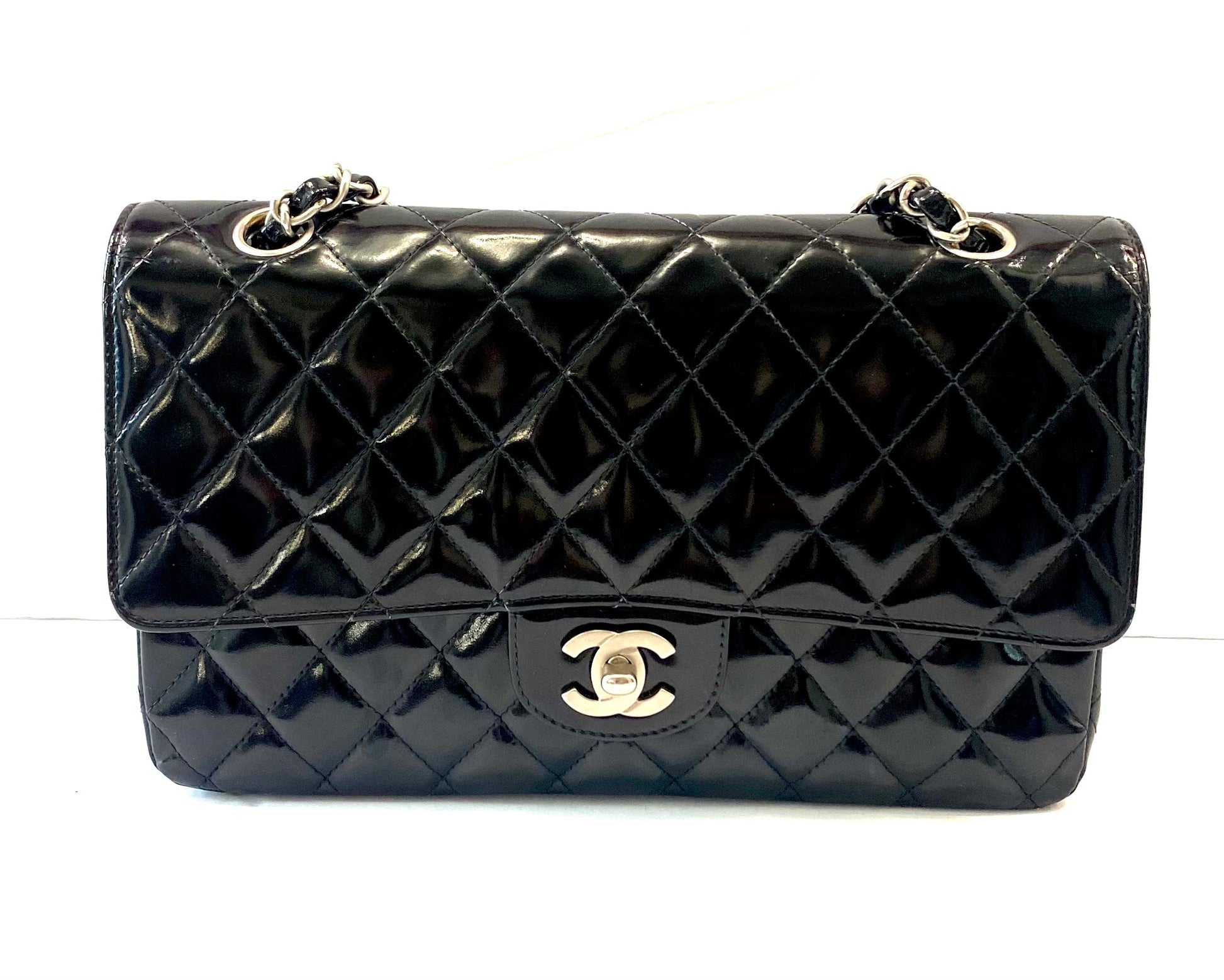 Chanel CLASSIC QUILTED PATENT Shoulder Bag - Rovelle Bags