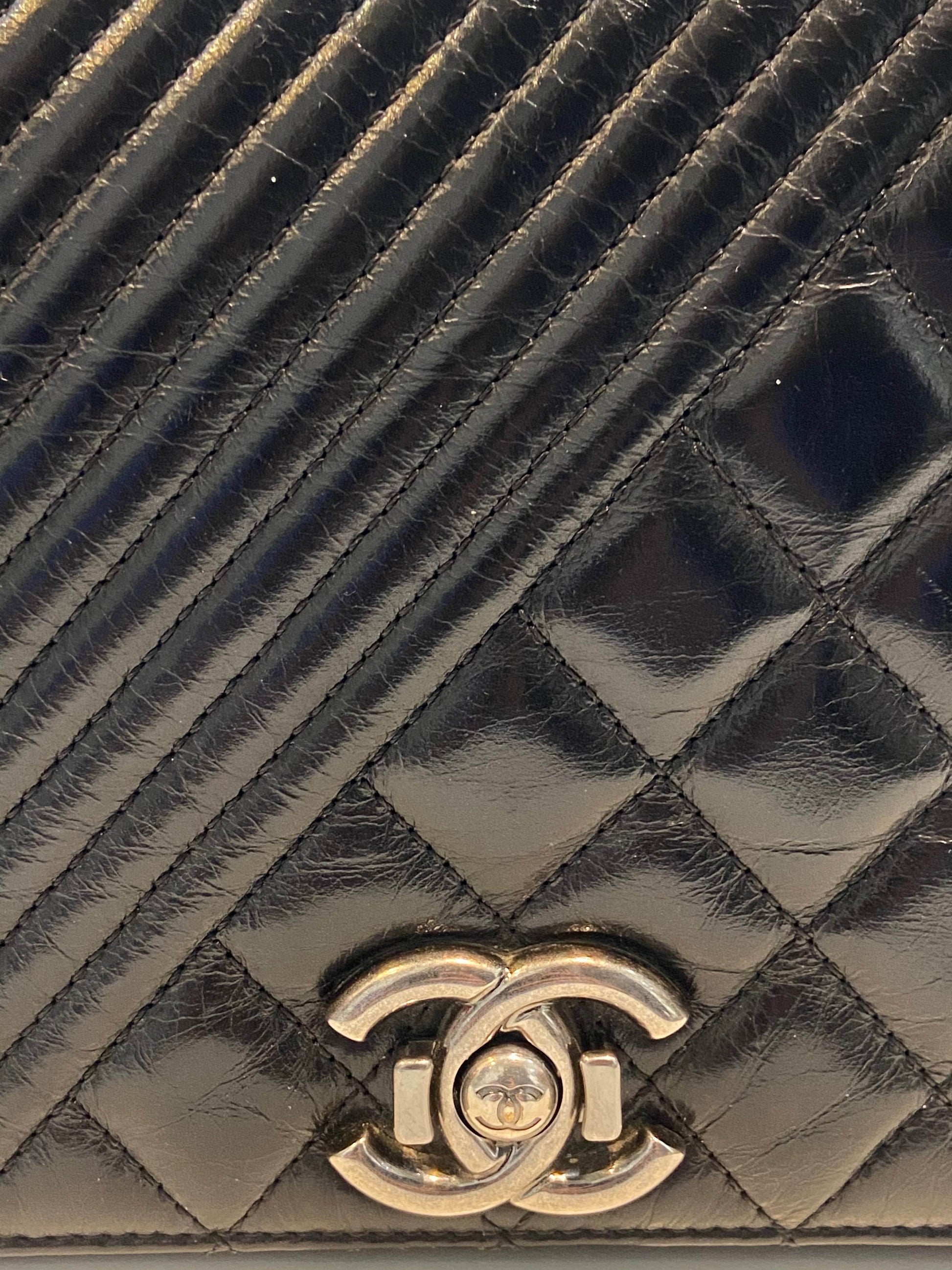 Chanel FLAP BLACK LEATHER Flap Bag - Rovelle Bags