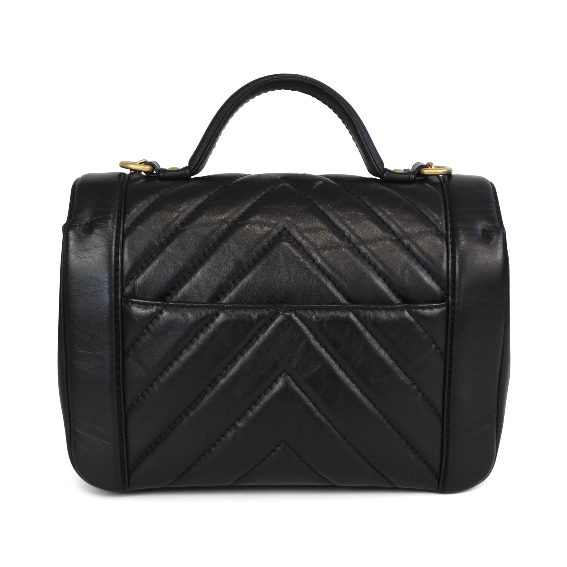 Chanel 'Chevron Top Handle' Flap Flap Bag - Rovelle Bags