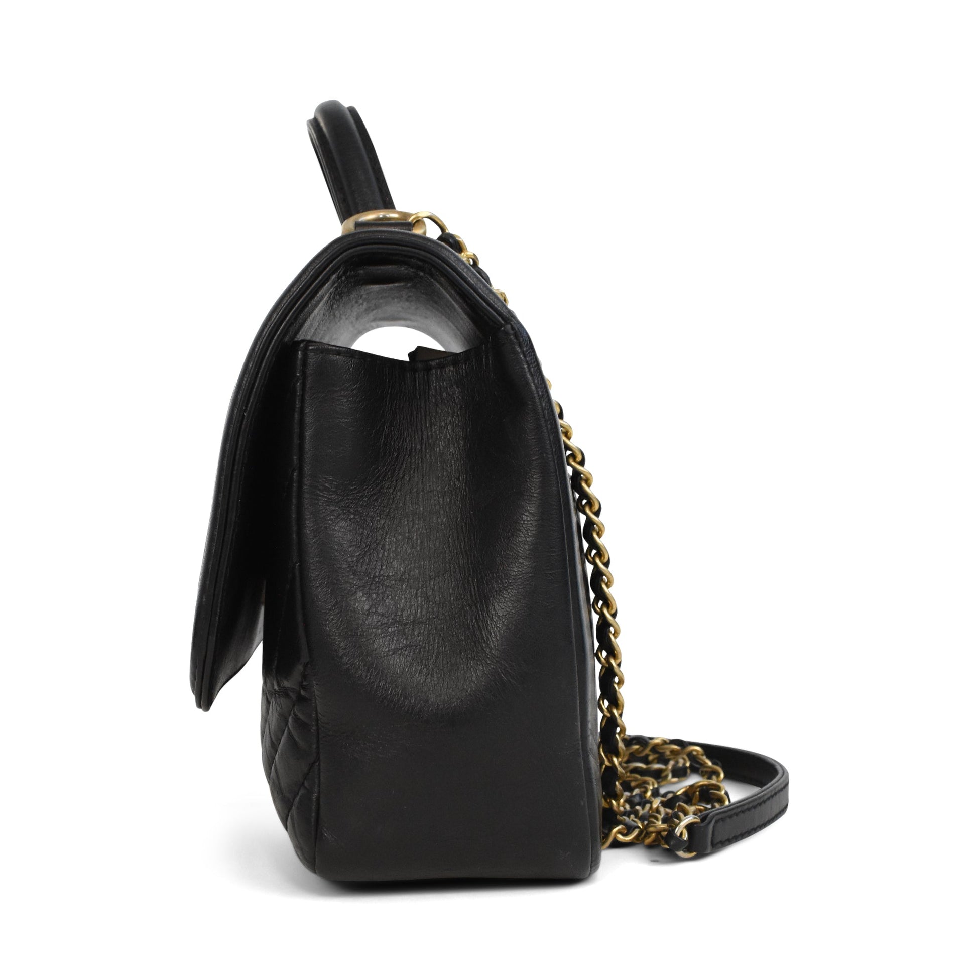 Chanel 'Chevron Top Handle' Flap Flap Bag - Rovelle Bags