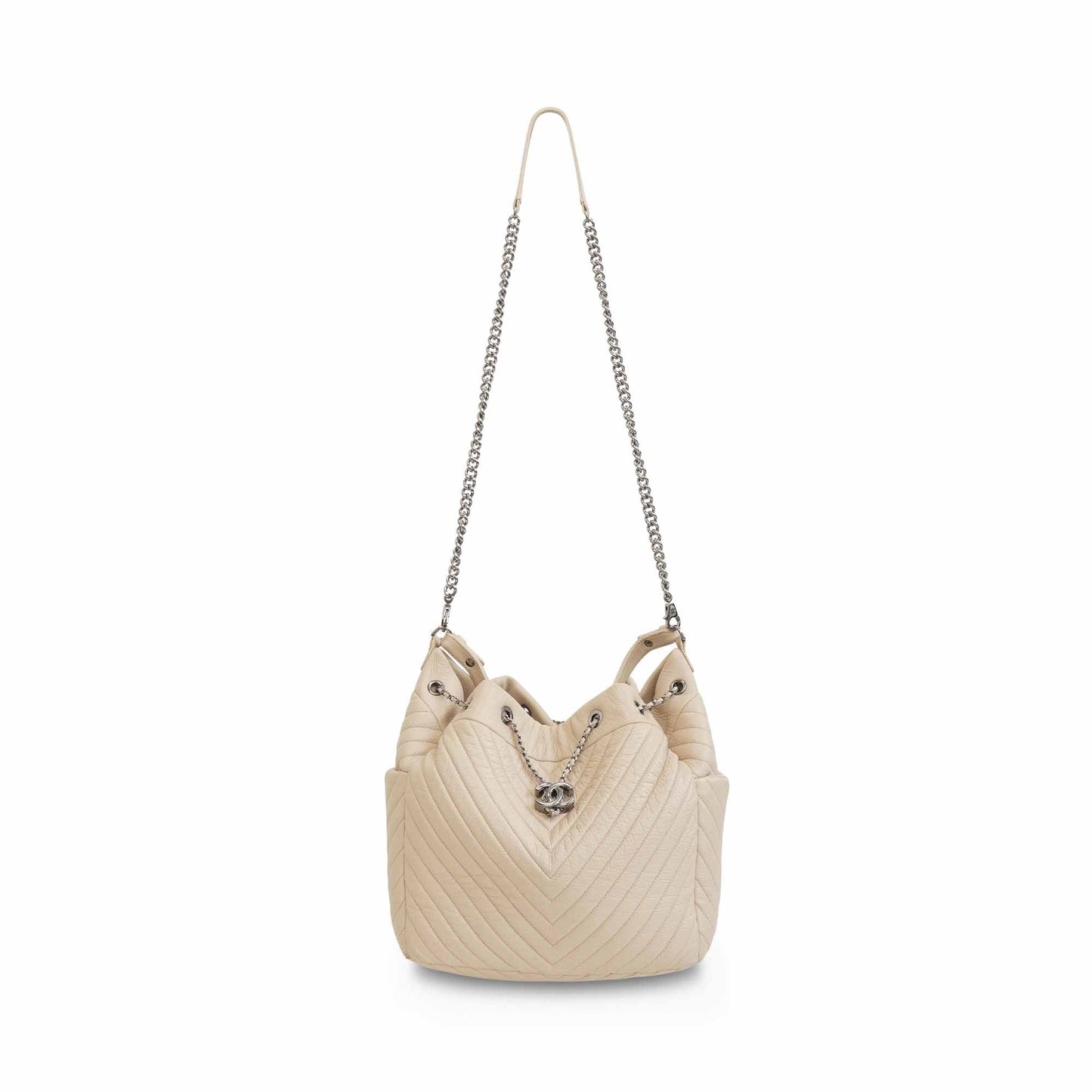Chanel Chevron Quilted Bucket Bucket Bag - Rovelle Bags