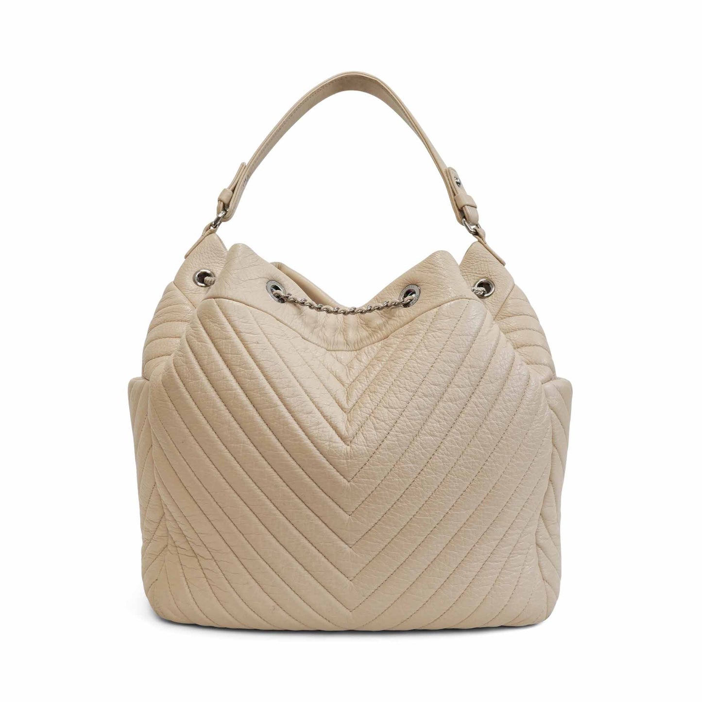 Chanel Chevron Quilted Bucket Bucket Bag - Rovelle Bags