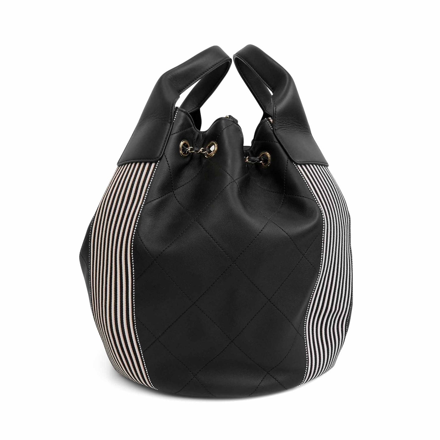 Chanel Black/White Bucket Handbags Handbag - Rovelle Bags