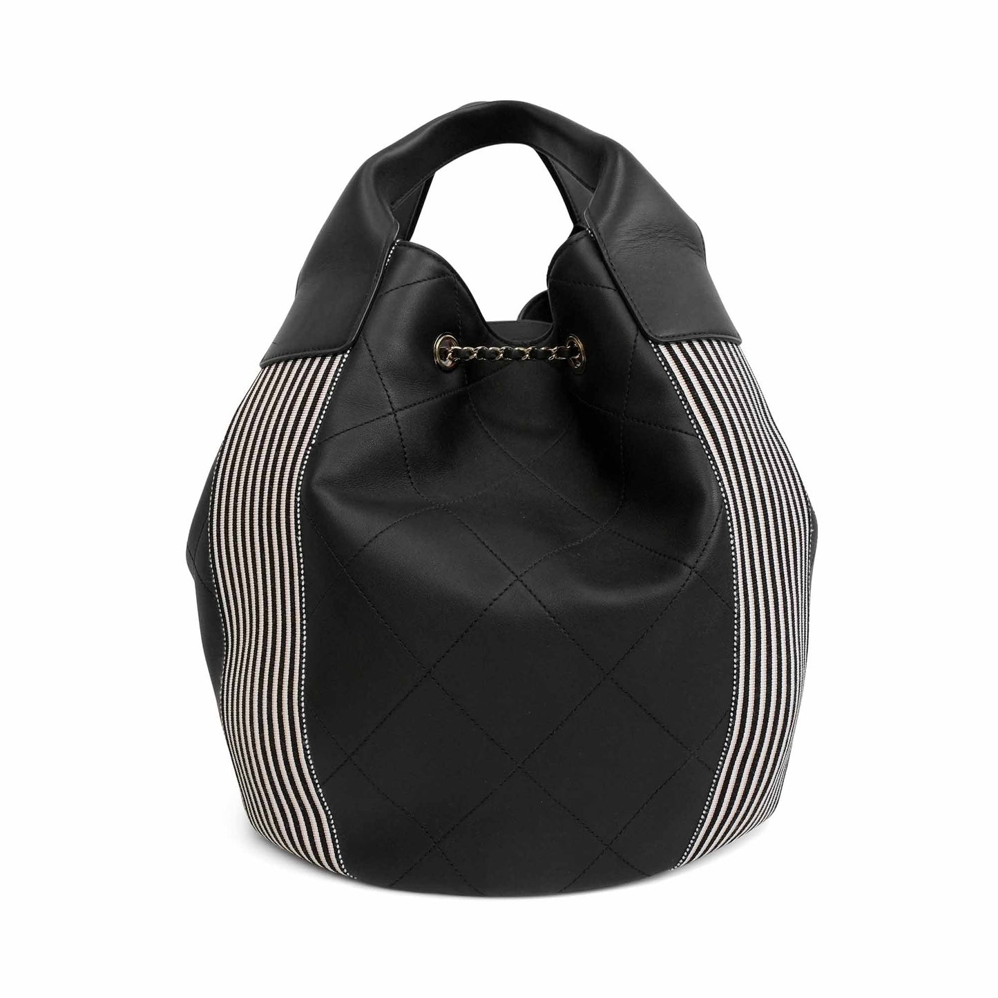 Chanel Black/White Bucket Handbags Handbag - Rovelle Bags