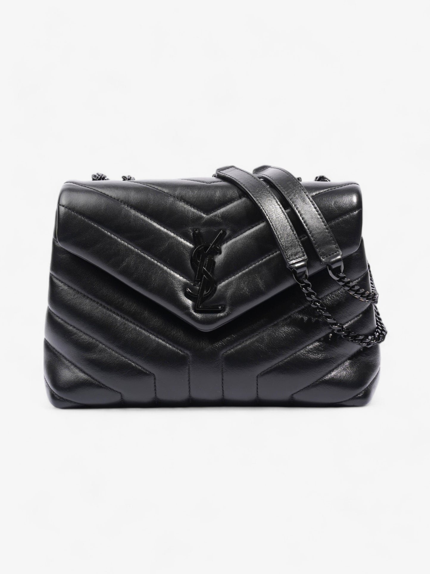 Saint Laurent Loulou Leather Black Shoulder Bag Style 11