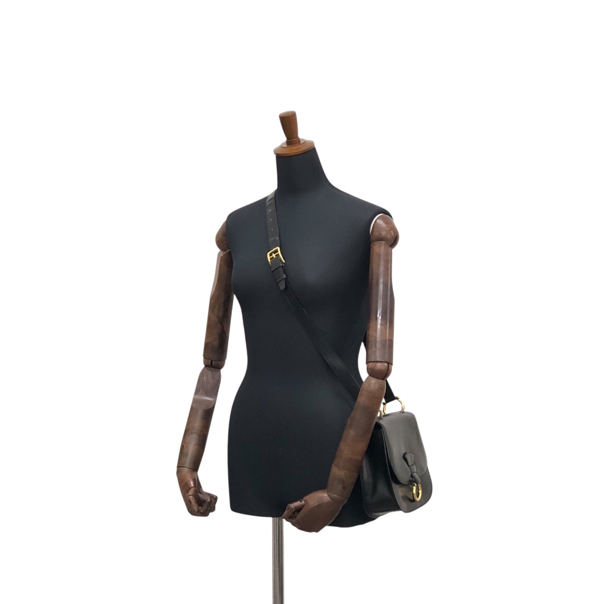 CELINE Horse Bit Shoulder bag Black zfwpa8