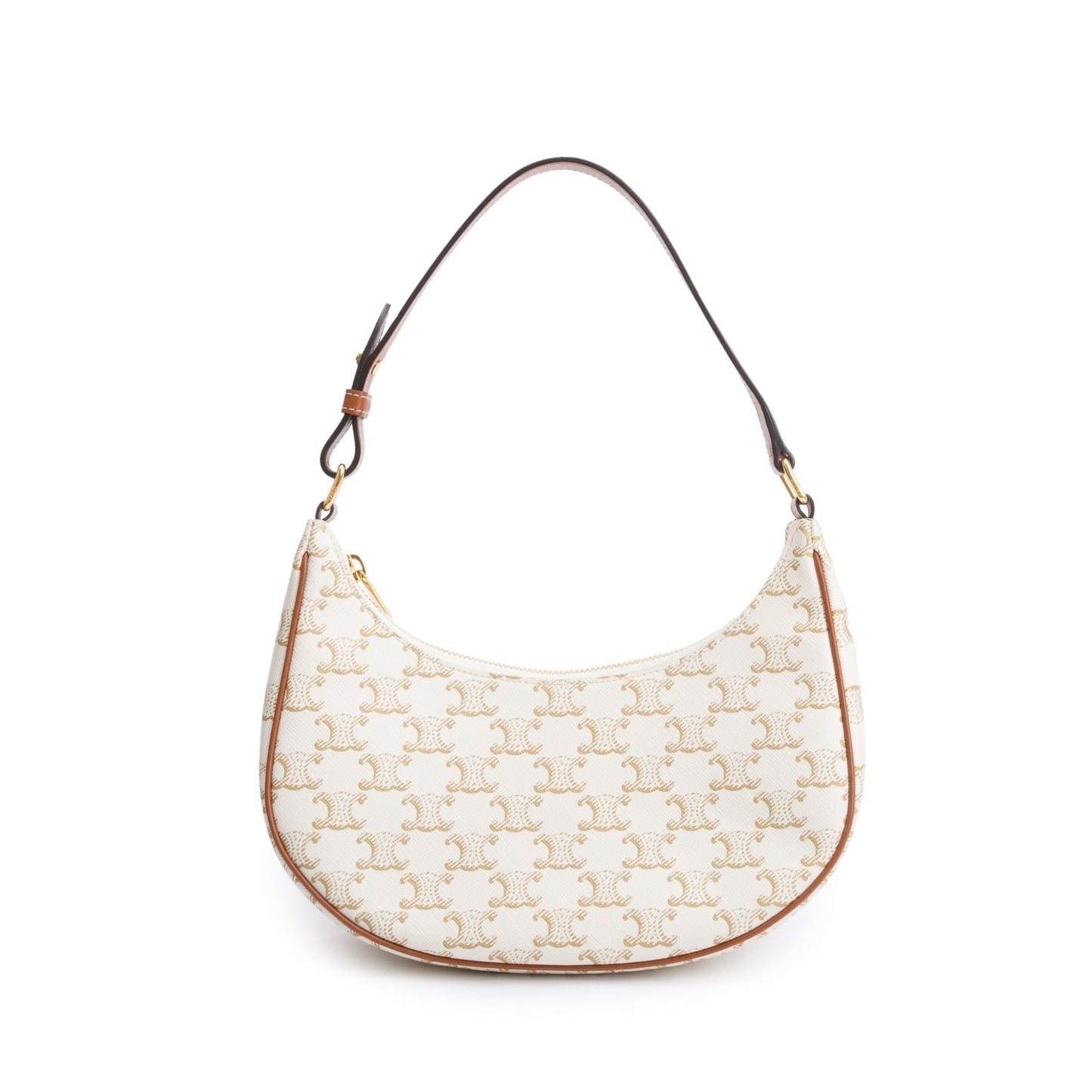 Celine 2021 White Triomphe Canvas Ava Shoulder Bag
