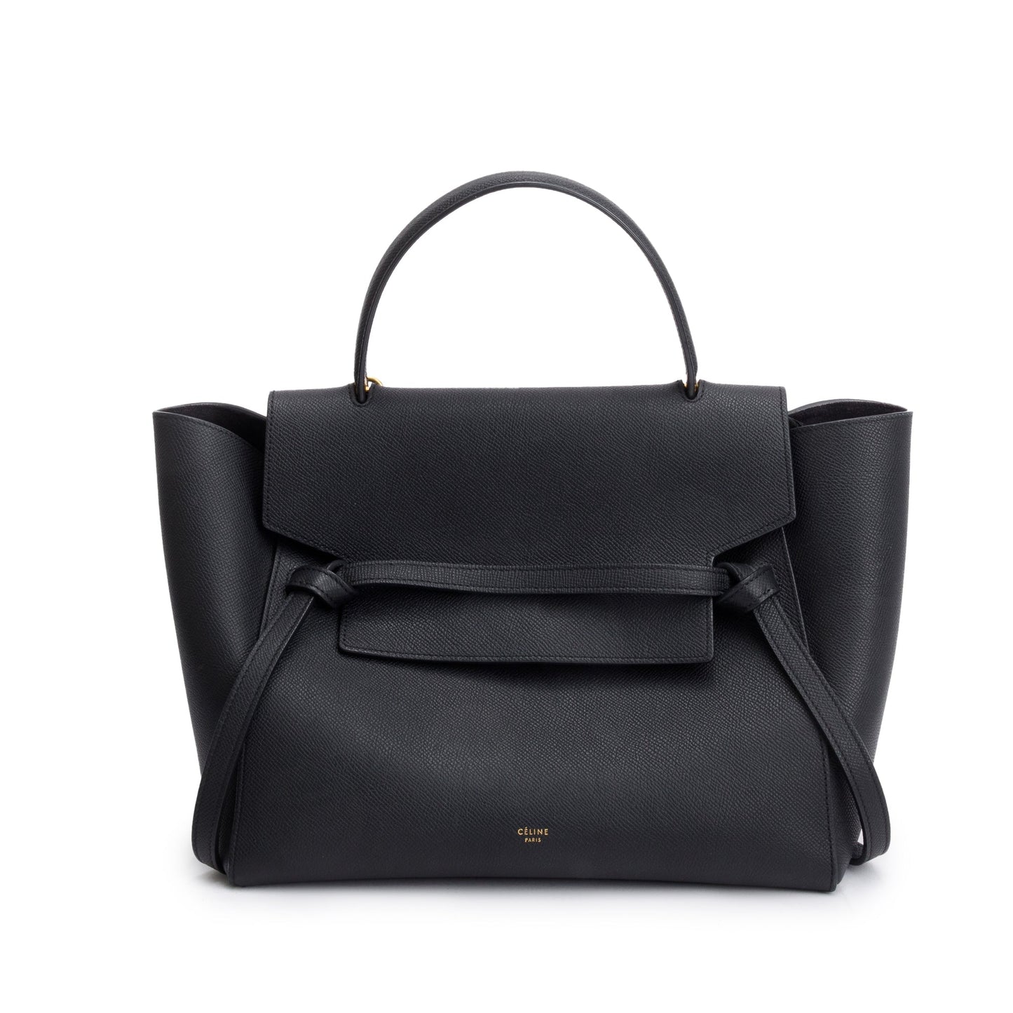 Celine Black Grained Calfskin Leather Mini Belt Bag
