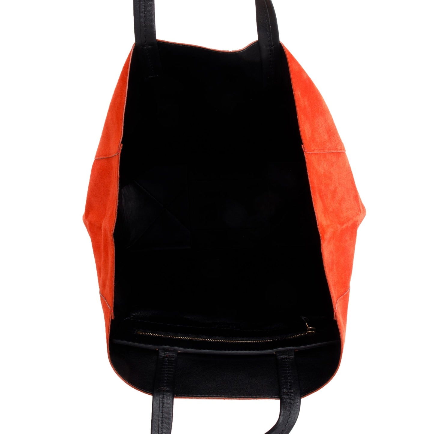Celine Red & Black Suede Smooth Leather Bicolor Vertical Cabas Tote