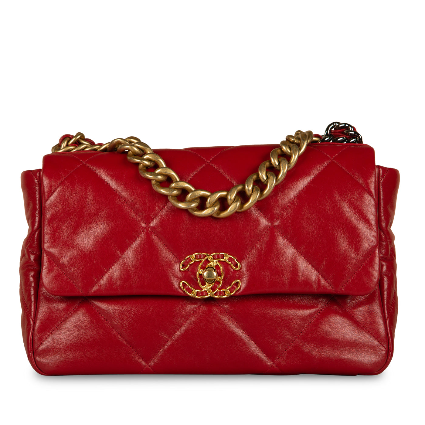Chanel Chanel 19 Lambskin Gold Shoulder Bag Style 23