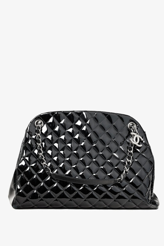 Chanel Just Mademoiselle Large Black Quilted Handbag - Rovelle Bags