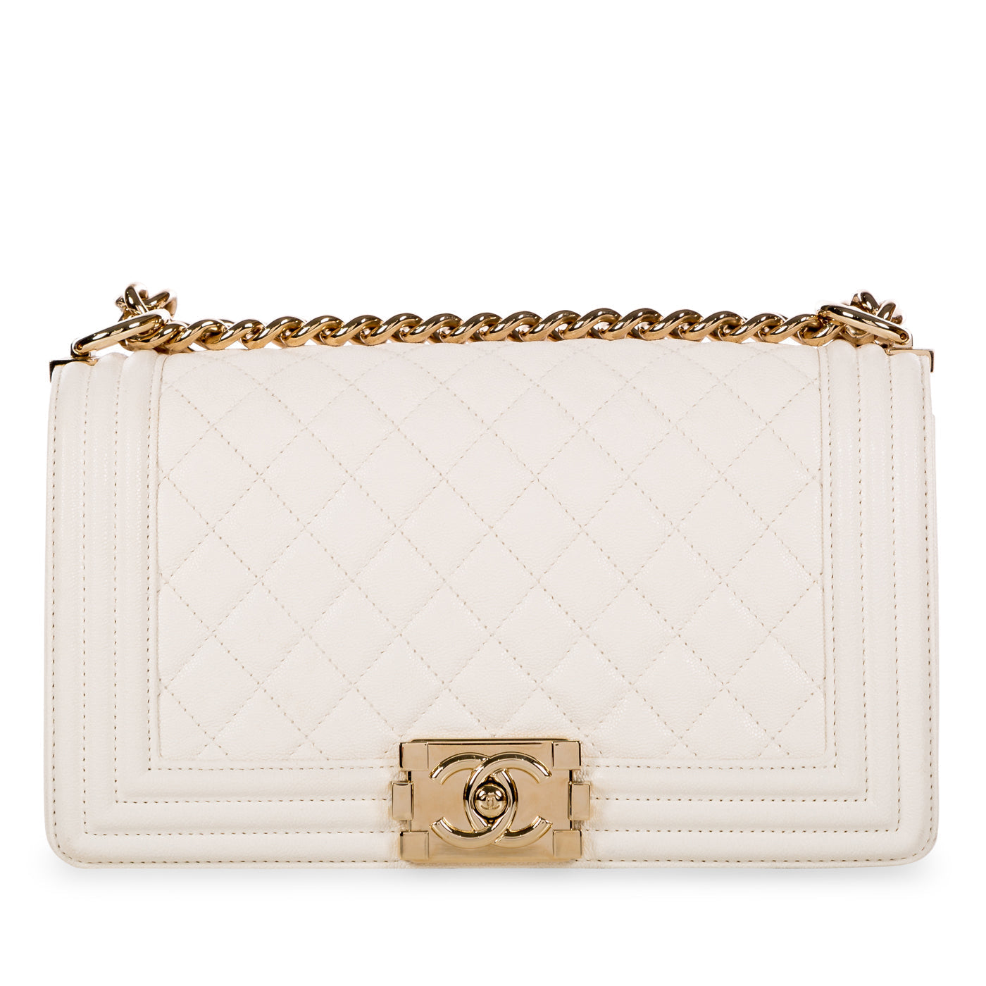 Chanel Boy Bag Caviar Gold Shoulder Bag Style 5