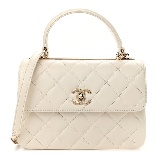 CHANEL QUILTED LAMBSKIN SMALL TRENDY CC HANDLE FLAP BAG