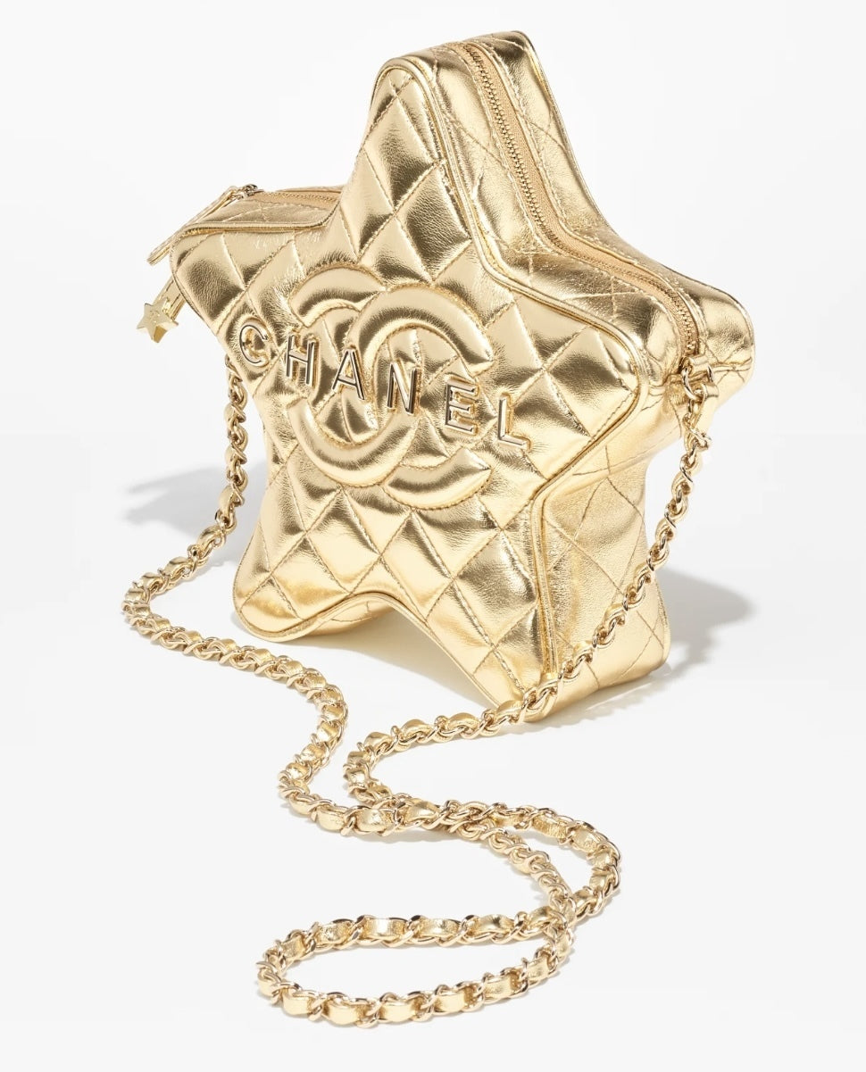 Chanel CC METALLIC LAMBSKIN Handbag - Rovelle Bags