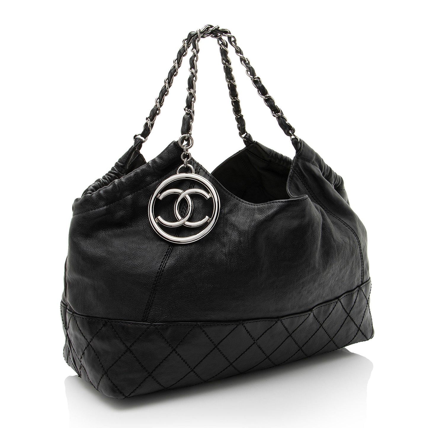 Chanel Calfskin Petit Cocos Cabas Shopper Tote