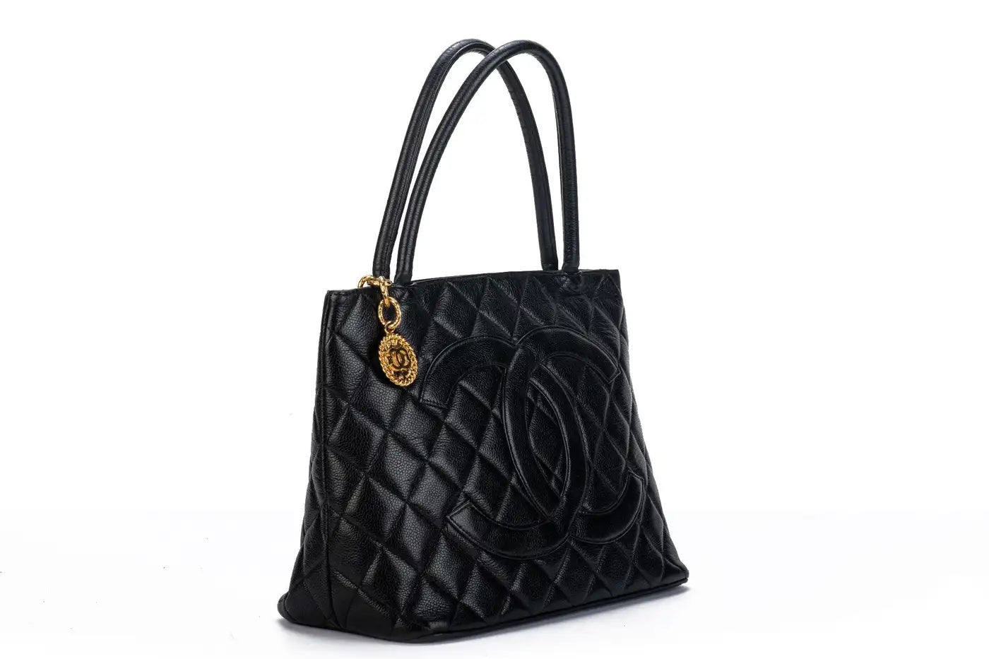 Chanel CAVIAR LEATHER MEDALLION TOTE Tote Bag - Rovelle Bags