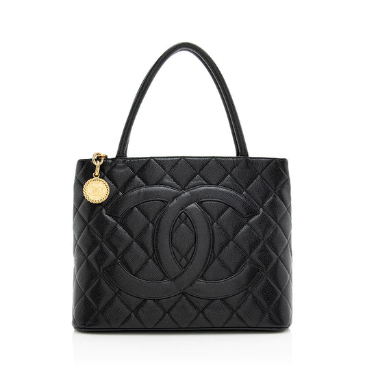 Chanel CAVIAR LEATHER MEDALLION TOTE Tote Bag - Rovelle Bags