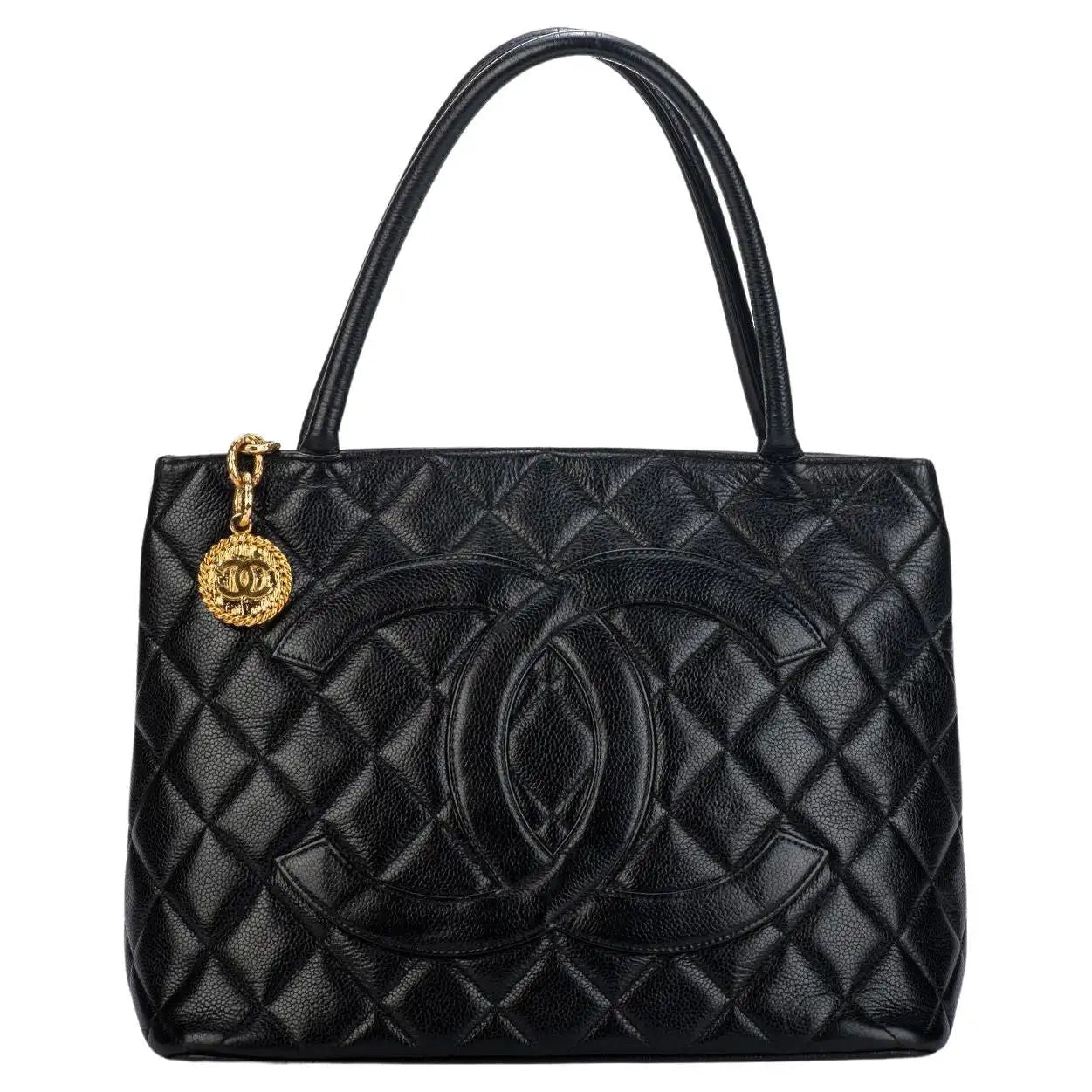 Chanel CAVIAR LEATHER MEDALLION TOTE Tote Bag - Rovelle Bags