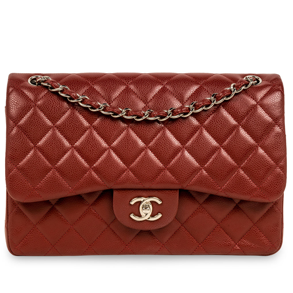 Chanel Classic Flap Caviar Silver Shoulder Bag Style 11
