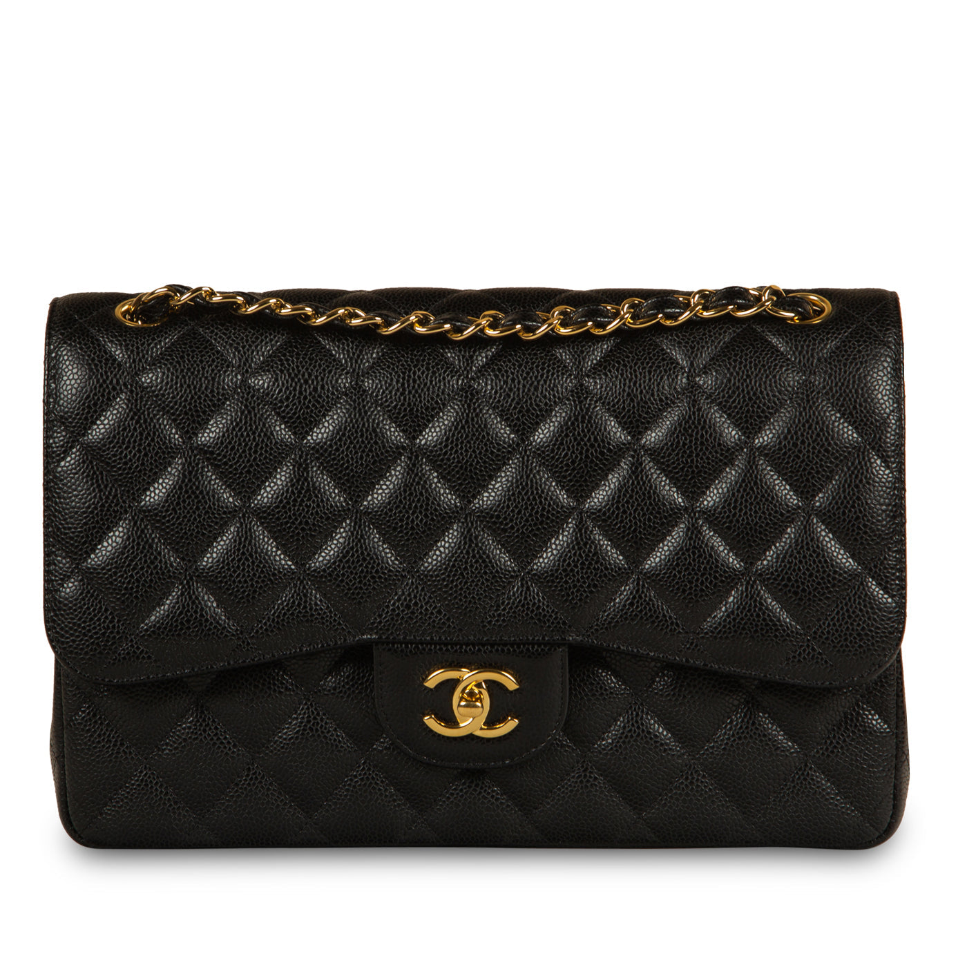 Chanel Classic Flap Lambskin Black Shoulder Bag Style 72