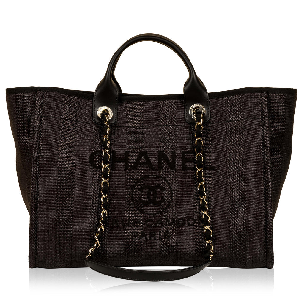 Chanel Cambon Canvas Black Tote Bag Style 3