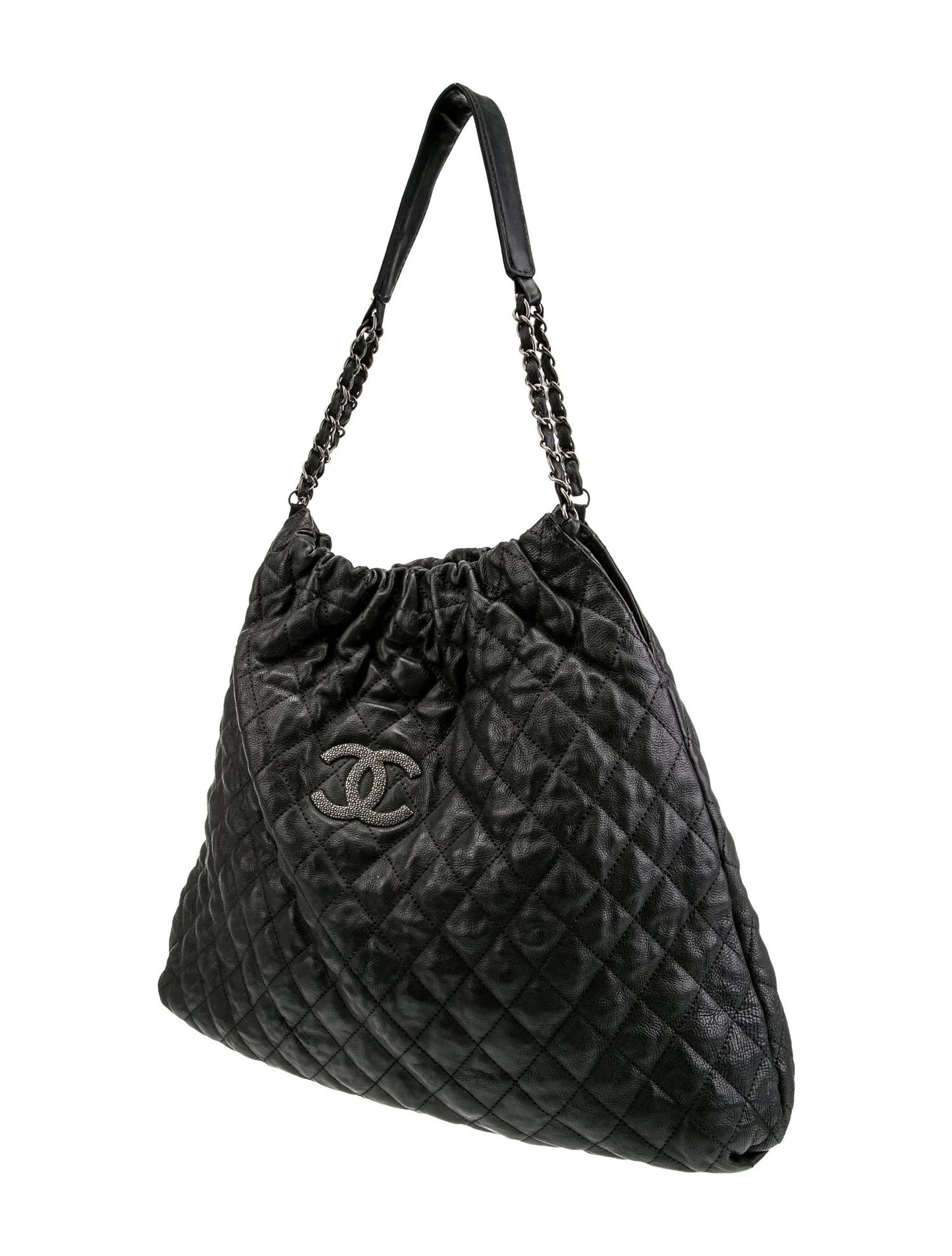 Chanel GLAZED CAVIAR LEATHER Shoulder Bag - Rovelle Bags