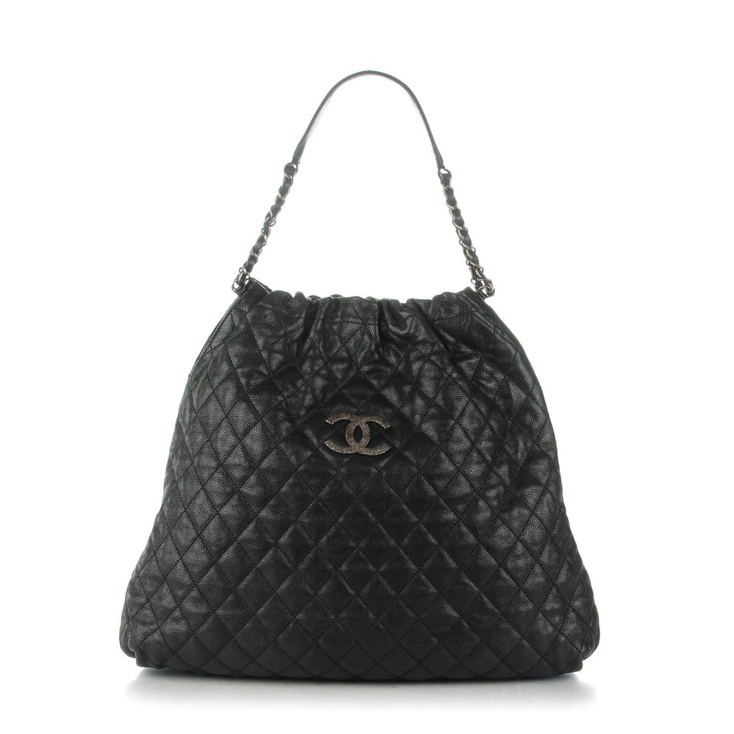 Chanel GLAZED CAVIAR LEATHER Shoulder Bag - Rovelle Bags