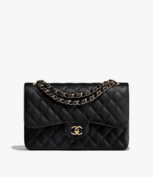 Chanel CAVIAR QUILTED JUMBO DOUBLE FLAP Flap Bag - Rovelle Bags