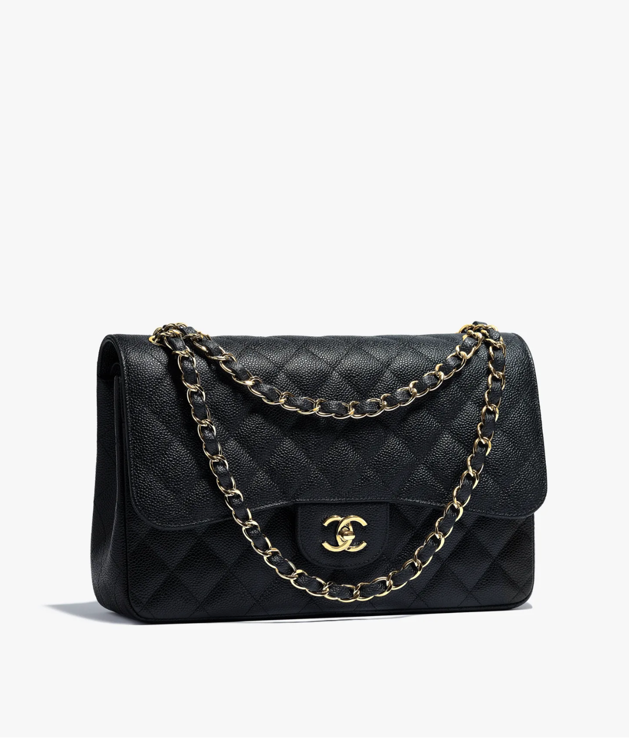 Chanel CAVIAR QUILTED JUMBO DOUBLE FLAP Flap Bag - Rovelle Bags