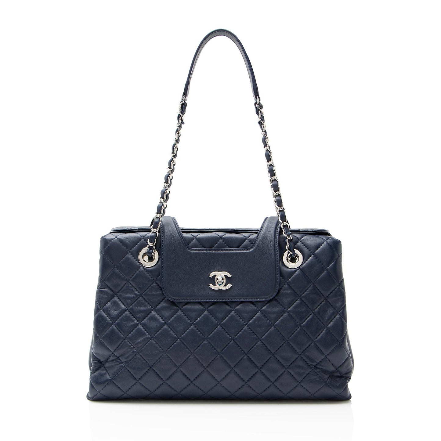 Chanel Lambskin 3 Accordion Shopping Tote