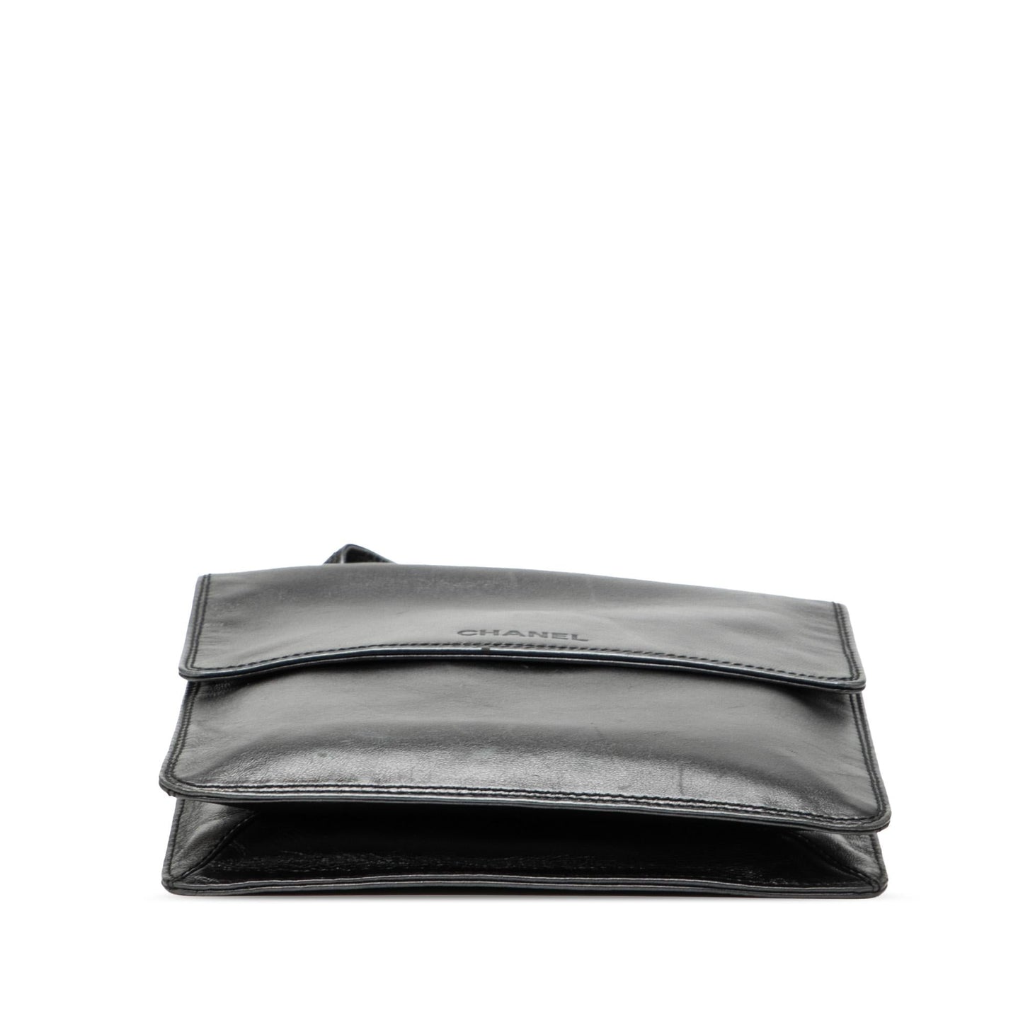 Chanel Lambskin Logo Messenger Bag