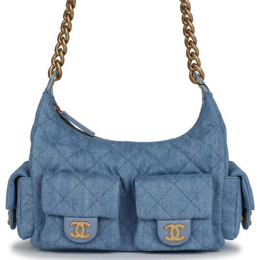 Chanel CARGO QUILTED WASHED Hobo Bag - Rovelle Bags