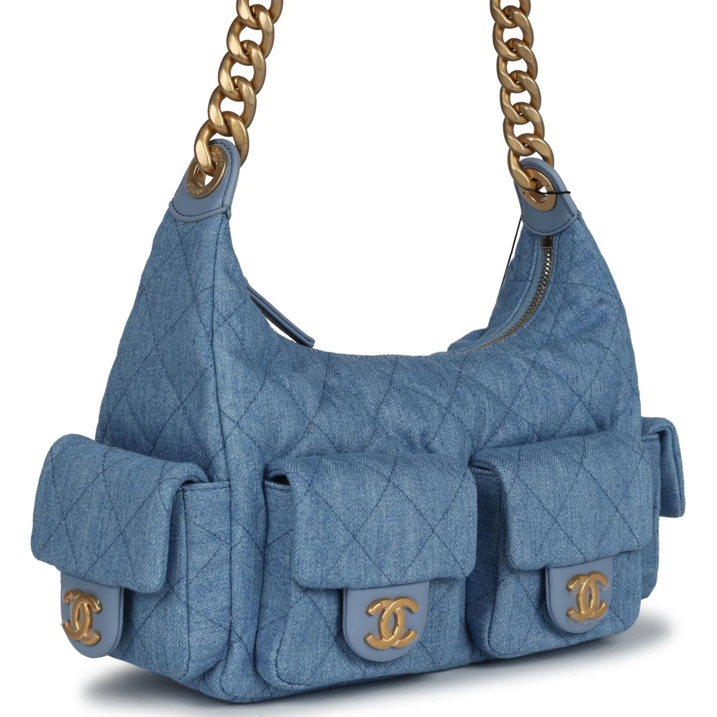 Chanel CARGO QUILTED WASHED Hobo Bag - Rovelle Bags