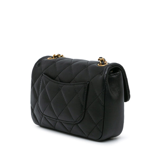 Chanel Rectangular Quilted Lambskin Crossbody Bag - Rovelle Bags