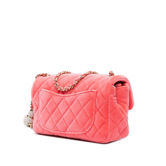 Chanel Rectangular Velvet Pearl Crossbody Bag - Rovelle Bags