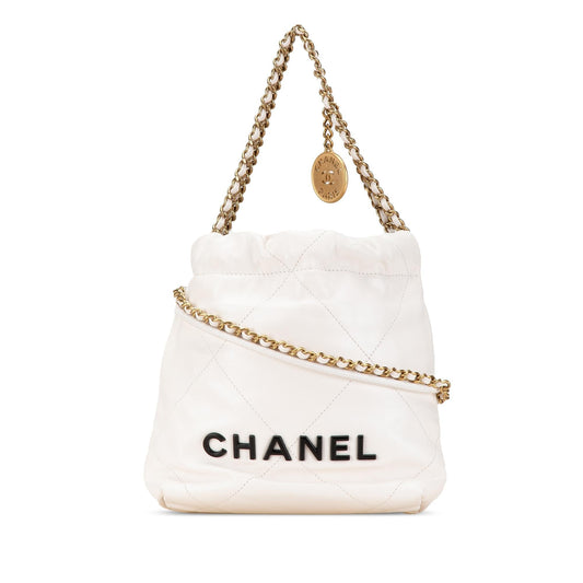 Chanel Shiny Calfskin 22 Shoulder Bag - Rovelle Bags
