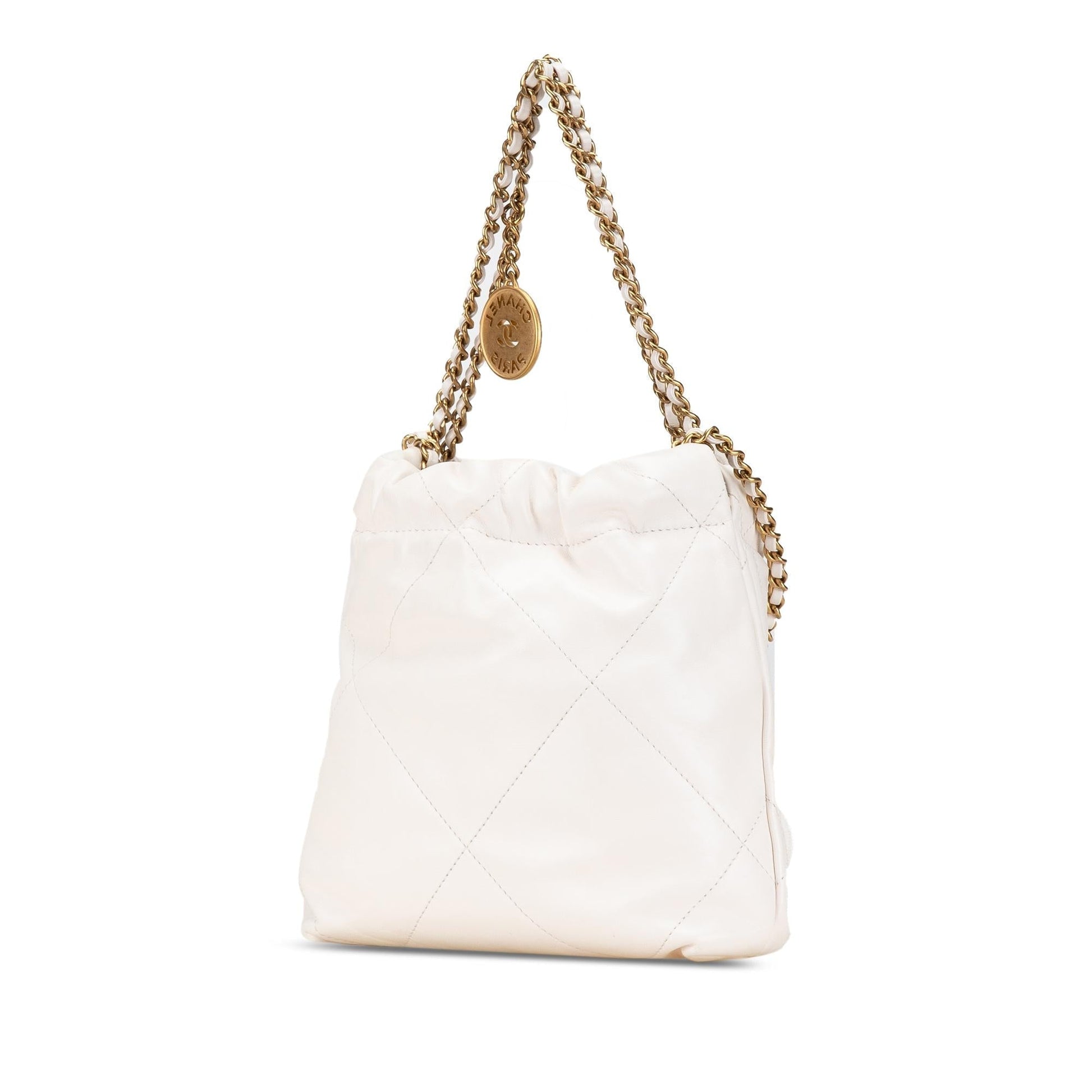 Chanel Shiny Calfskin 22 Shoulder Bag - Rovelle Bags