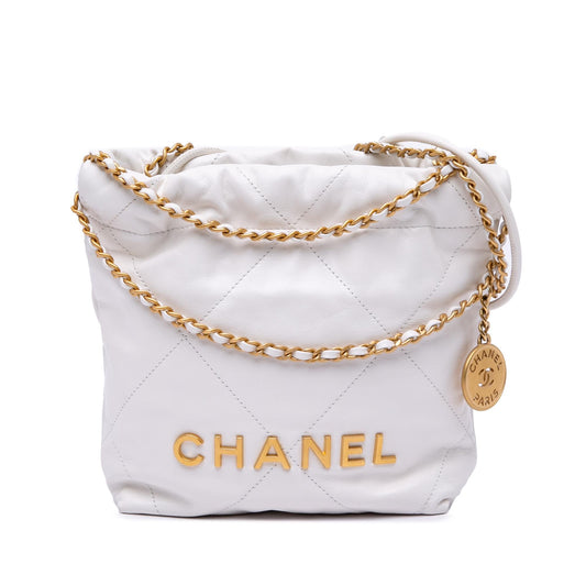 Chanel Shiny Calfskin 22 Shoulder Bag - Rovelle Bags