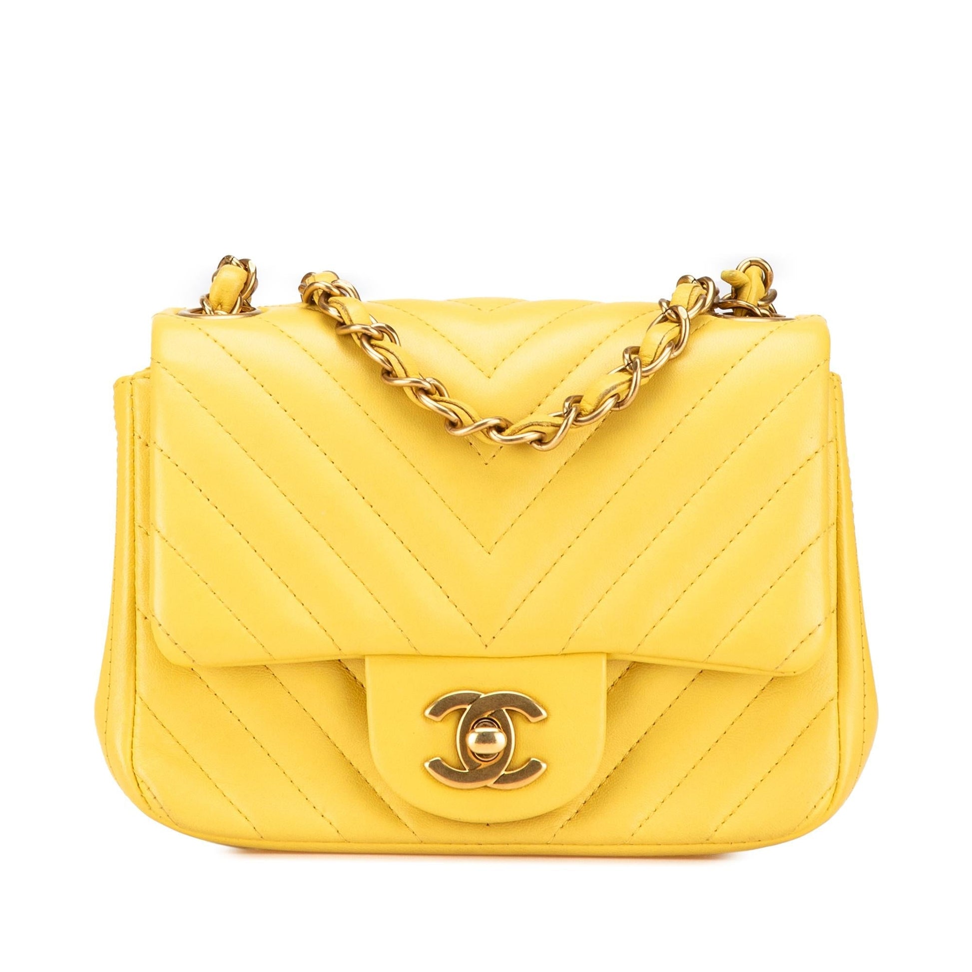 Chanel Square Classic Chevron Crossbody Bag - Rovelle Bags