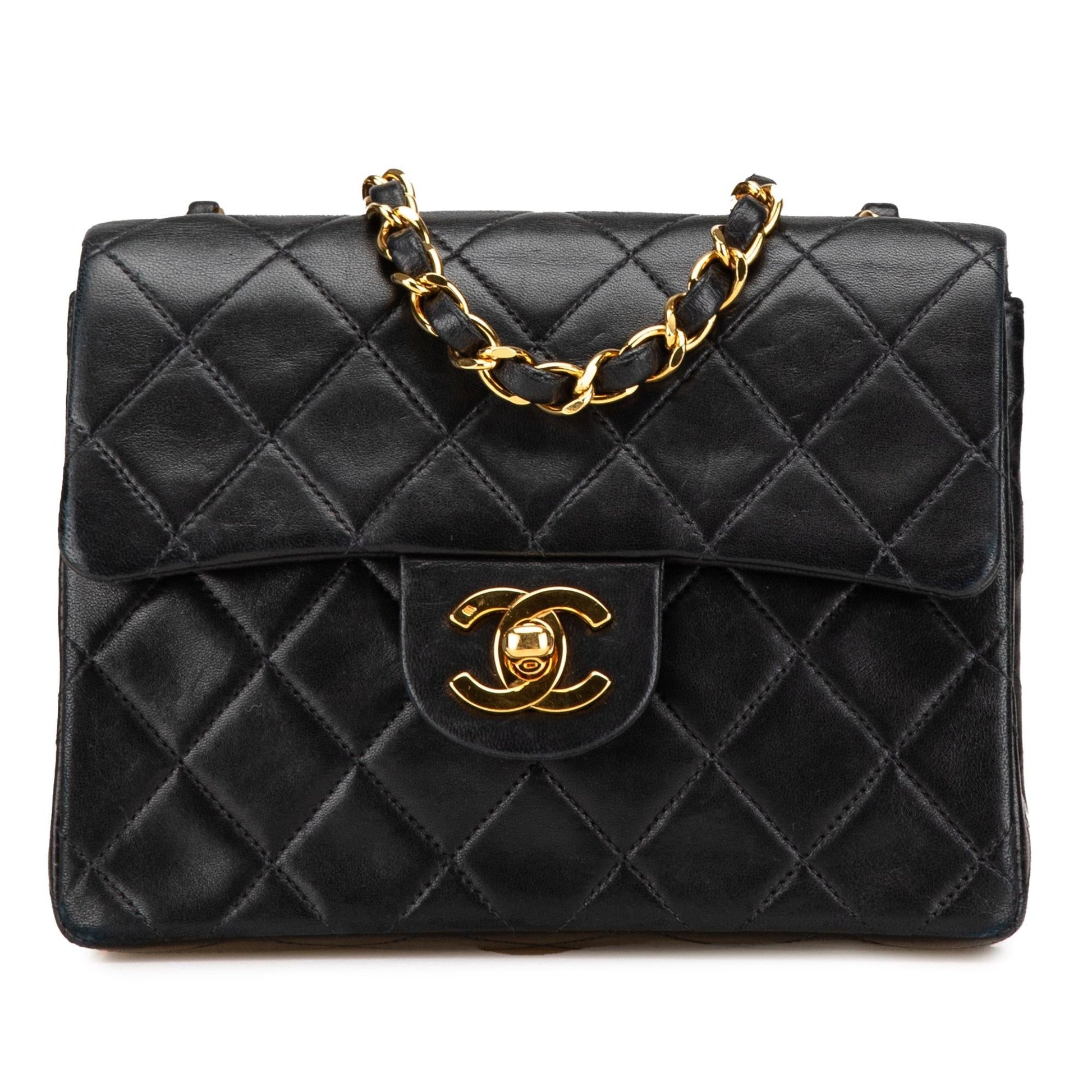 Chanel Square Classic Lambskin Crossbody Bag - Rovelle Bags