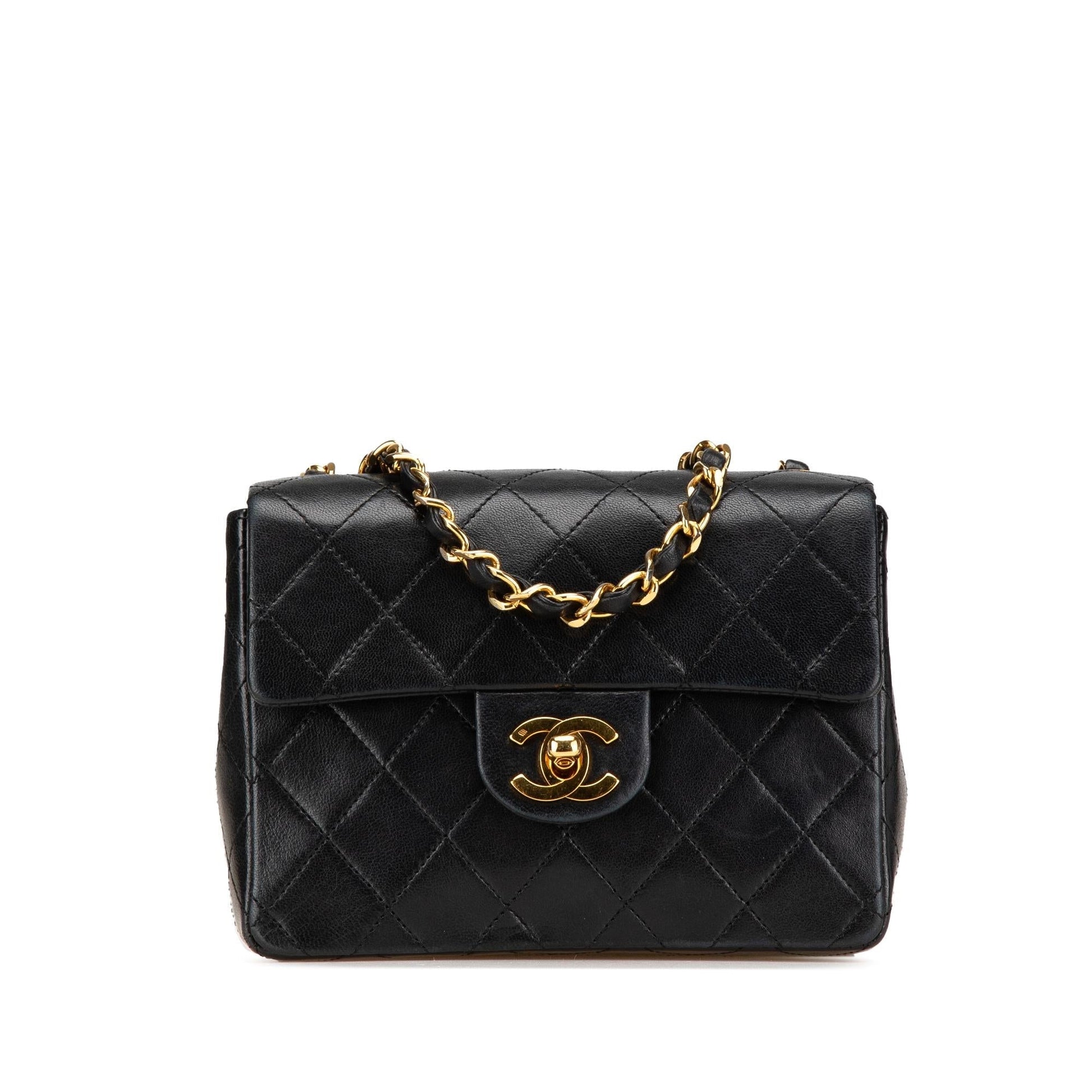 Chanel Square Classic Lambskin Crossbody Bag - Rovelle Bags