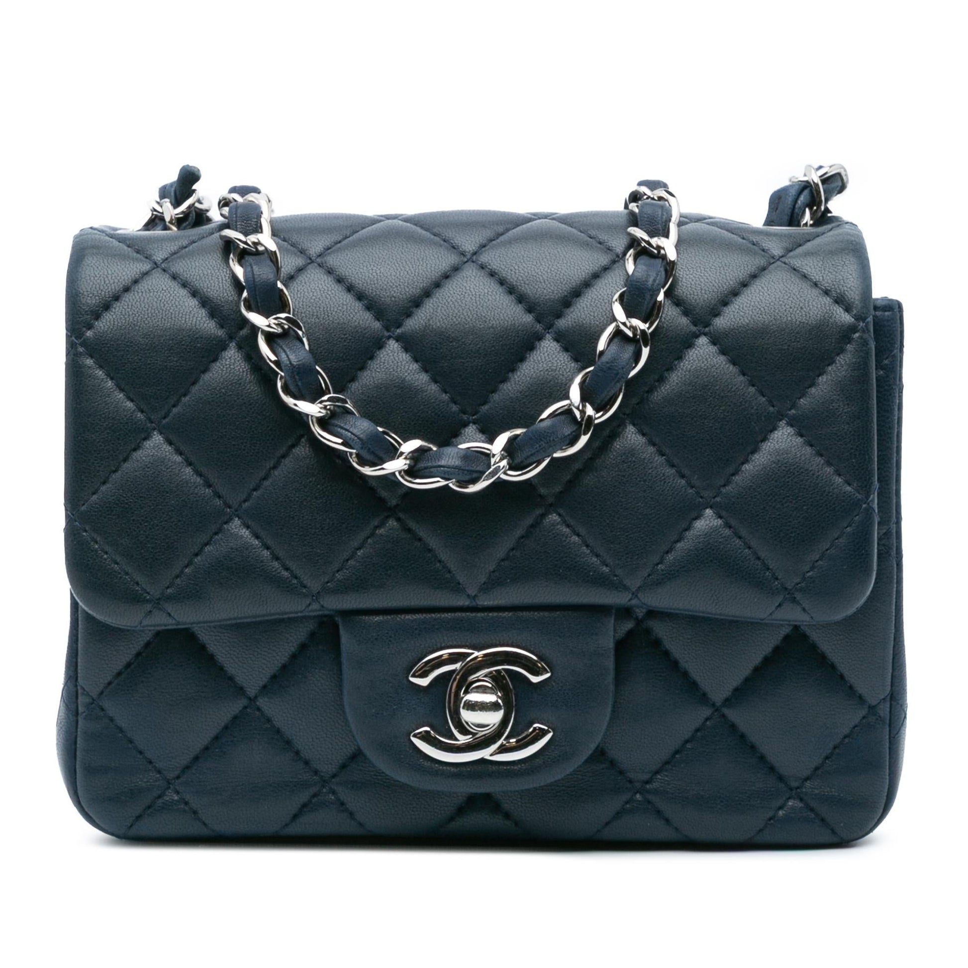 Chanel Square Classic Lambskin Crossbody Bag - Rovelle Bags